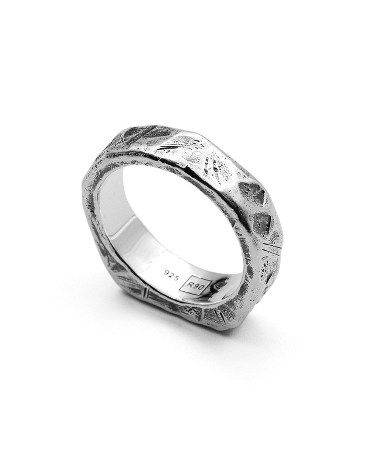 Cruz Ring handcrafted from solid 925 sterling silver with an organic textured finish.