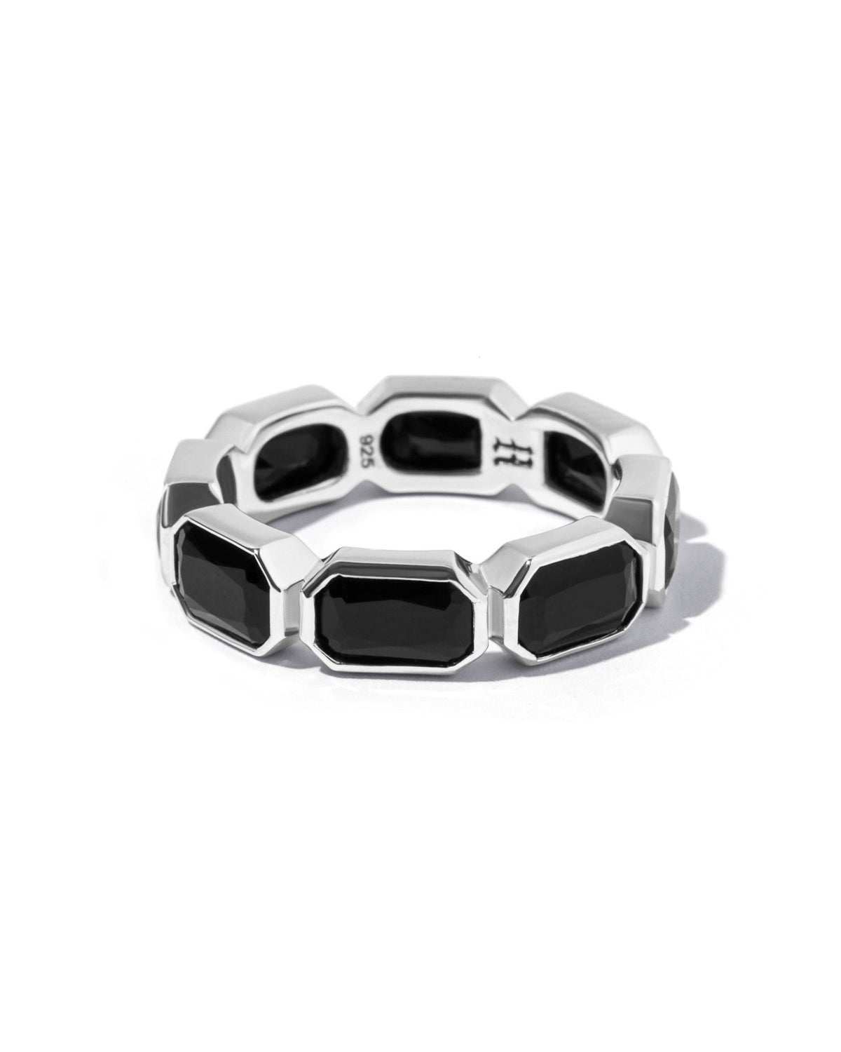 Haven Onyx Ring handcrafted from solid 925 sterling silver featuring genuine black onyx.