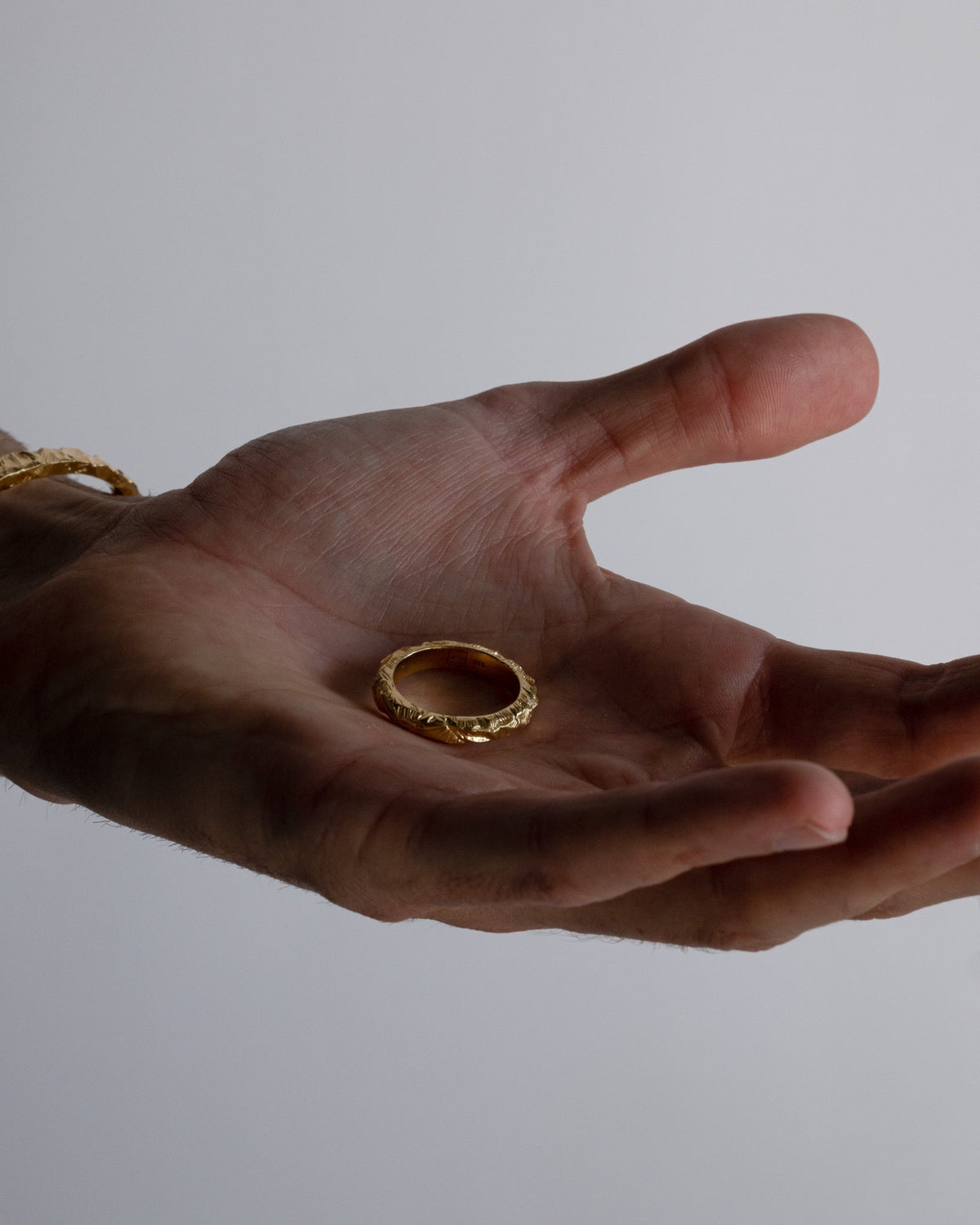 Close-up of the Jasper Gold Ring showing its premium 3.5 micron 18K gold vermeil finish.