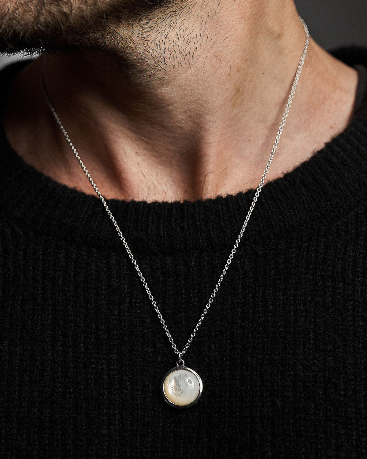 Mother of Pearl Pendant handcrafted from solid 925 sterling silver featuring genuine mother of pearl.