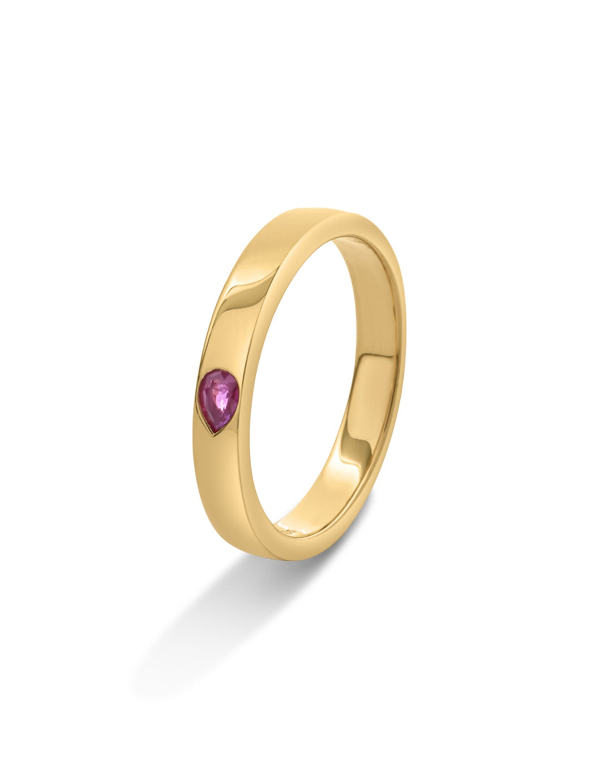 Teardrop Gold Ring handcrafted from solid 925 sterling silver with a premium 3.5 micron 18K gold vermeil finish.