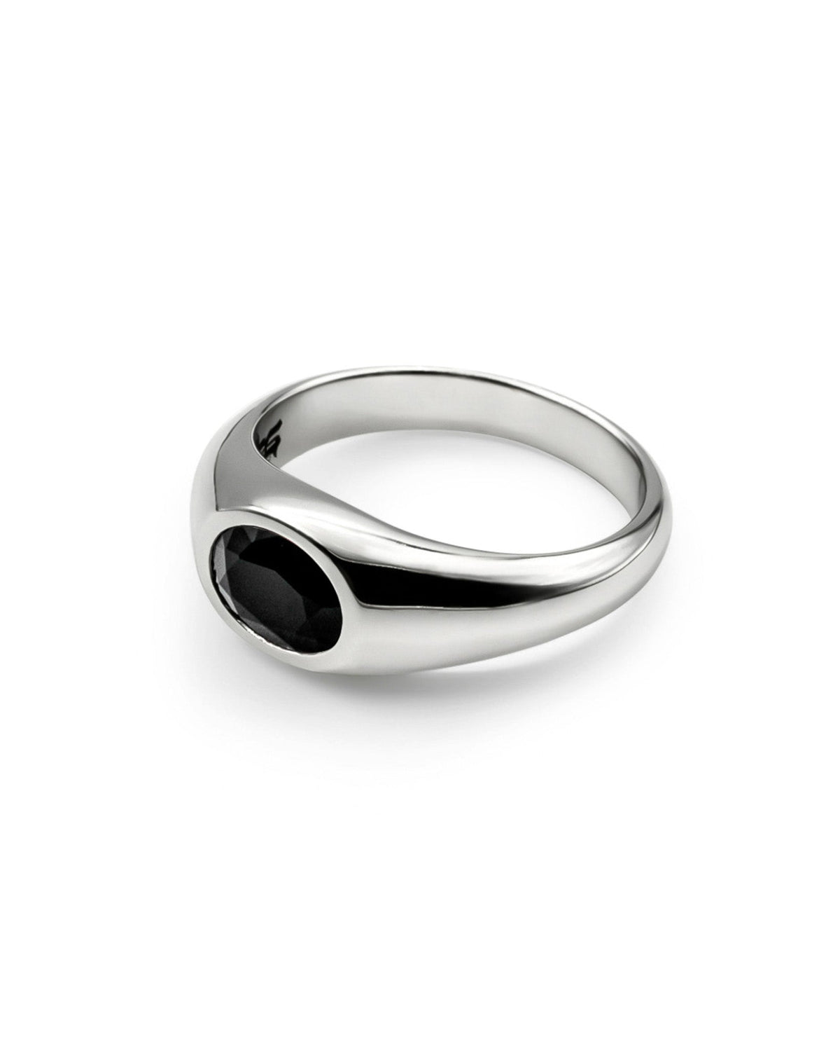 Yuki Black Onyx Ring handcrafted from solid 925 sterling silver featuring genuine black onyx.