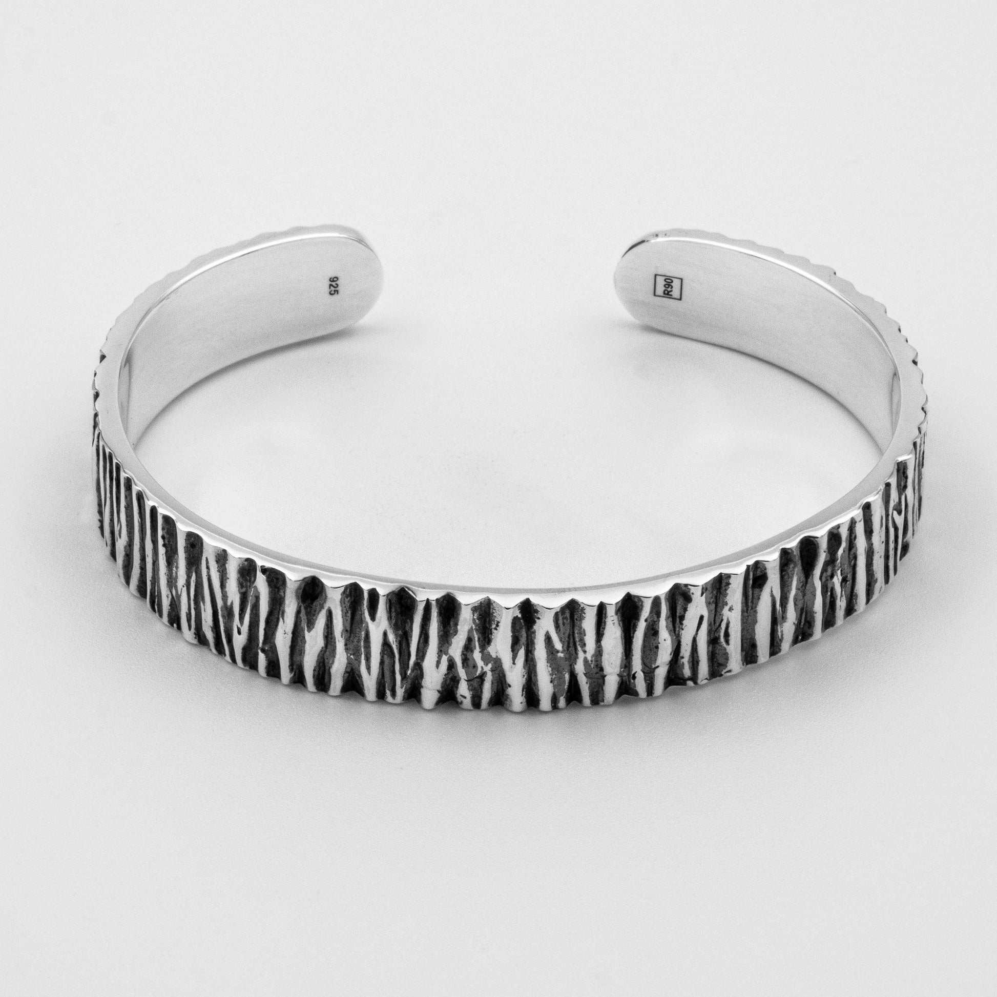Otis Cuff bracelet with 12mm width and oxidized finish